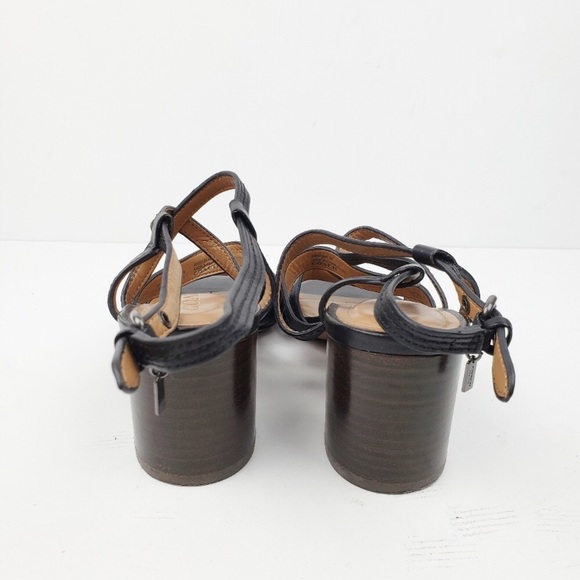 Coach Terry Black Leather Sandals Size 6.5 - Picture 5 of 10